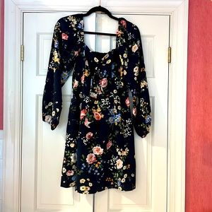 NWT Abercrombie lace up long sleeve mini dress